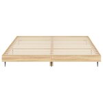 vidaXL Cadre de lit sans matelas chêne sonoma 150x200 cm