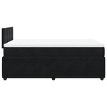 vidaXL Sommier à lattes de lit avec matelas noir 120x190 cm velours