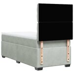 vidaXL Sommier à lattes de lit et matelas Gris clair 80x200 cm Velours