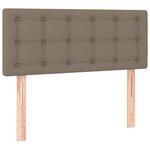 vidaXL Sommier à lattes de lit avec matelas Taupe 120x200 cm Tissu