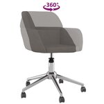 Chaise fauteuil siège pivotante de bureau informatique étude foncé tissu gris 02_0024126