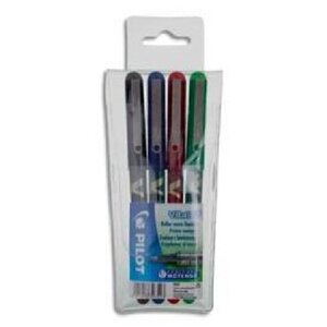 Etui Lot de 4 Stylo Roller VBall VB 5 Pte Fine Assorti PILOT
