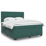 vidaXL Sommier à lattes de lit et matelas Vert foncé 180x200cm Velours