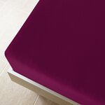 vidaXL Draps-housses Jersey 2 Pièces Bordeaux 140x200 cm Coton
