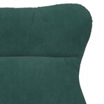 vidaXL Fauteuil Relaxant en Velours Vert Foncé