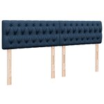 vidaXL Sommier à lattes de lit avec matelas Bleu 200x200 cm Tissu