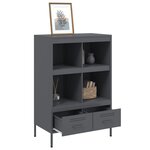 vidaXL Buffet haut anthracite 68x39x101 5 cm acier laminé à froid