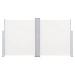 vidaXL Auvent latéral double rétractable de patio 170x600 cm Crème