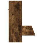 vidaXL Bureau mural chêne fumé 105x48x75 cm bois d'ingénierie