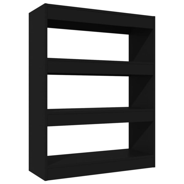 vidaXL Bibliothèque/Cloison Noir 80x30x103 cm Bois d'ingénierie