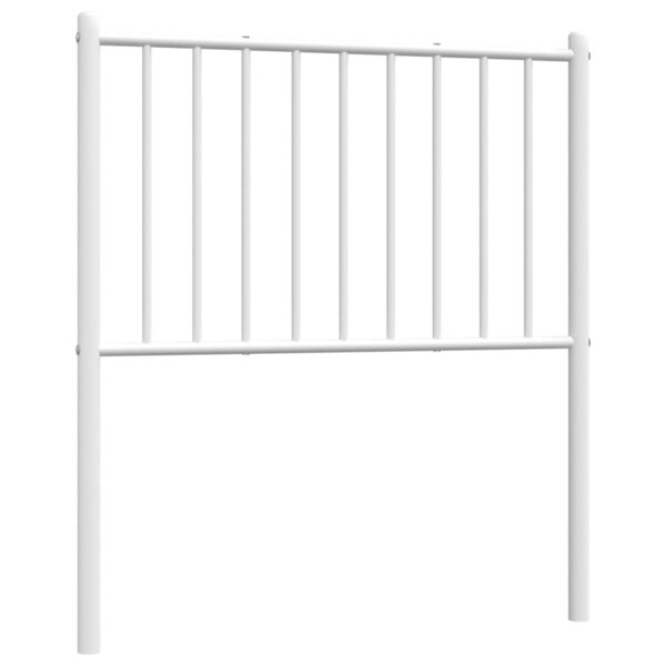 vidaXL Tête de lit métal blanc 80 cm