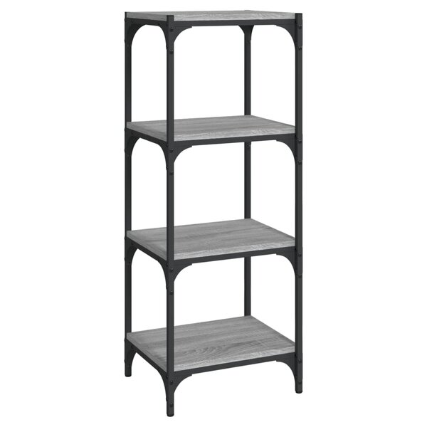 vidaXL Bibliothèque Sonoma gris 40x33x100 cm Bois d'ingénierie acier