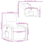 vidaXL Fauteuil inclinable de massage électrique Gris clair Tissu