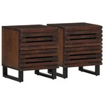 vidaXL Tables de chevet 2 Pièces 40x34x46 cm bois de manguier massif