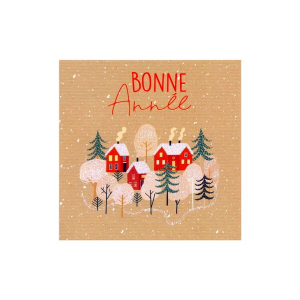 Carte de voeux avec enveloppe - lot de 3 cartes bonne année
