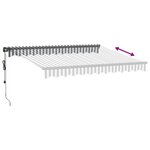 vidaXL Auvent rétractable automatique avec LED anthracite et blanc