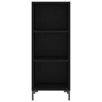 vidaXL Buffet haut Noir 34 5x34x180 cm Bois d'ingénierie