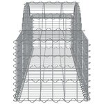 vidaXL Paniers à gabions arqués 13 Pièces 200x50x40/60 cm fer galvanisé