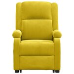 vidaXL Fauteuil de massage Jaune Velours