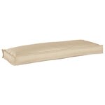 vidaXL Coussin de palette pour banc beige 110x40x8 cm toile Oxford