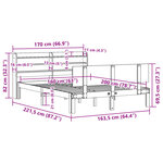 vidaXL Cadre de lit avec tête de lit sans matelas 160x200 cm