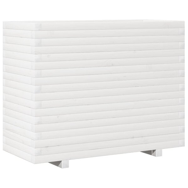 vidaXL Jardinière blanc 90x40x72 cm bois de pin massif