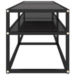 vidaXL Meuble TV Noir 140x40x40 5 cm Verre trempé