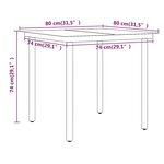 vidaXL Ensemble à manger de jardin avec coussins 3 Pièces Marron et noir