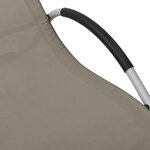 vidaXL Chaises longues Textilène 2 Pièces Taupe et gris