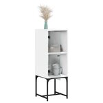 vidaXL Armoire latérale avec porte en verre blanc 35x37x100 cm