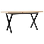 vidaXL Table basse cadre en X 100x50x45 5 cm bois de pin massif fonte