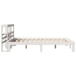 vidaXL Cadre de lit avec tête de lit blanc 150x200 cm bois pin massif