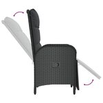 vidaXL Mobilier à dîner de jardin 9Pièces et coussins noir résine tressée