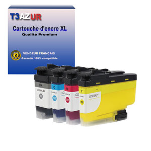 T3AZUR Lot de 4 Cartouches compatibles avec Brother LC3239XL pour Brother MFC-J6947DW (Noire+Couleur) – T3AZUR