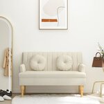 vidaXL Banc avec coussins lin 113x64 5x75 5 cm tissu