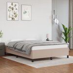 vidaXL Cadre de lit Cappuccino 140x190 cm Similicuir