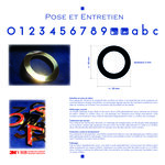 N° C en Laiton  adhésif puissant  50 mm x 2 mm
