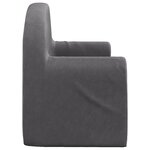 vidaXL Canapé-lit pour enfants 2 places anthracite peluche douce