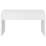 vidaXL Table basse blanc 68x50x38 cm bois d'ingénierie