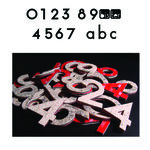 Numéro TER- Numéro adhésif pour boîtes aux lettres- Pierre véritable 50 mm  Albatre