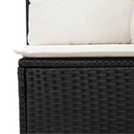 vidaXL Salon de jardin 6 Pièces avec coussins noir résine tressée