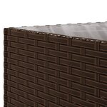 vidaXL Salon de jardin 5 Pièces avec coussins Marron Résine tressée