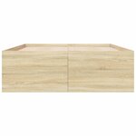 vidaXL Cadre de lit chêne sonoma 140x190 cm bois d'ingénierie