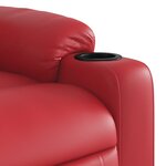 vidaXL Fauteuil inclinable de massage électrique rouge similicuir