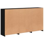 vidaXL Buffet avec lumières LED noir 181 5x37x100 cm