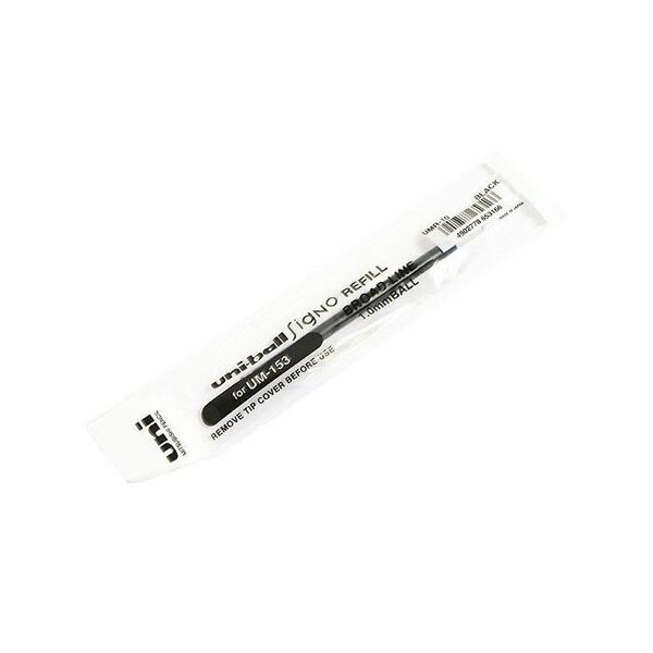 Recharge pour roller um153 encre gel signo broad umr10 pointe large 1mm noir uni-ball