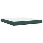 vidaXL Sommier à lattes de lit et matelas Vert foncé 180x200cm Velours