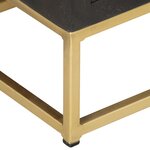vidaXL Armoire à tiroirs Noir et doré 45x30x105 cm Bois de manguier