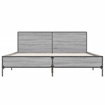 vidaXL Cadre de lit sonoma gris 140x200 cm bois d'ingénierie et métal