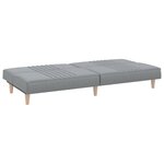 vidaXL Canapé-lit à gris clair tissu